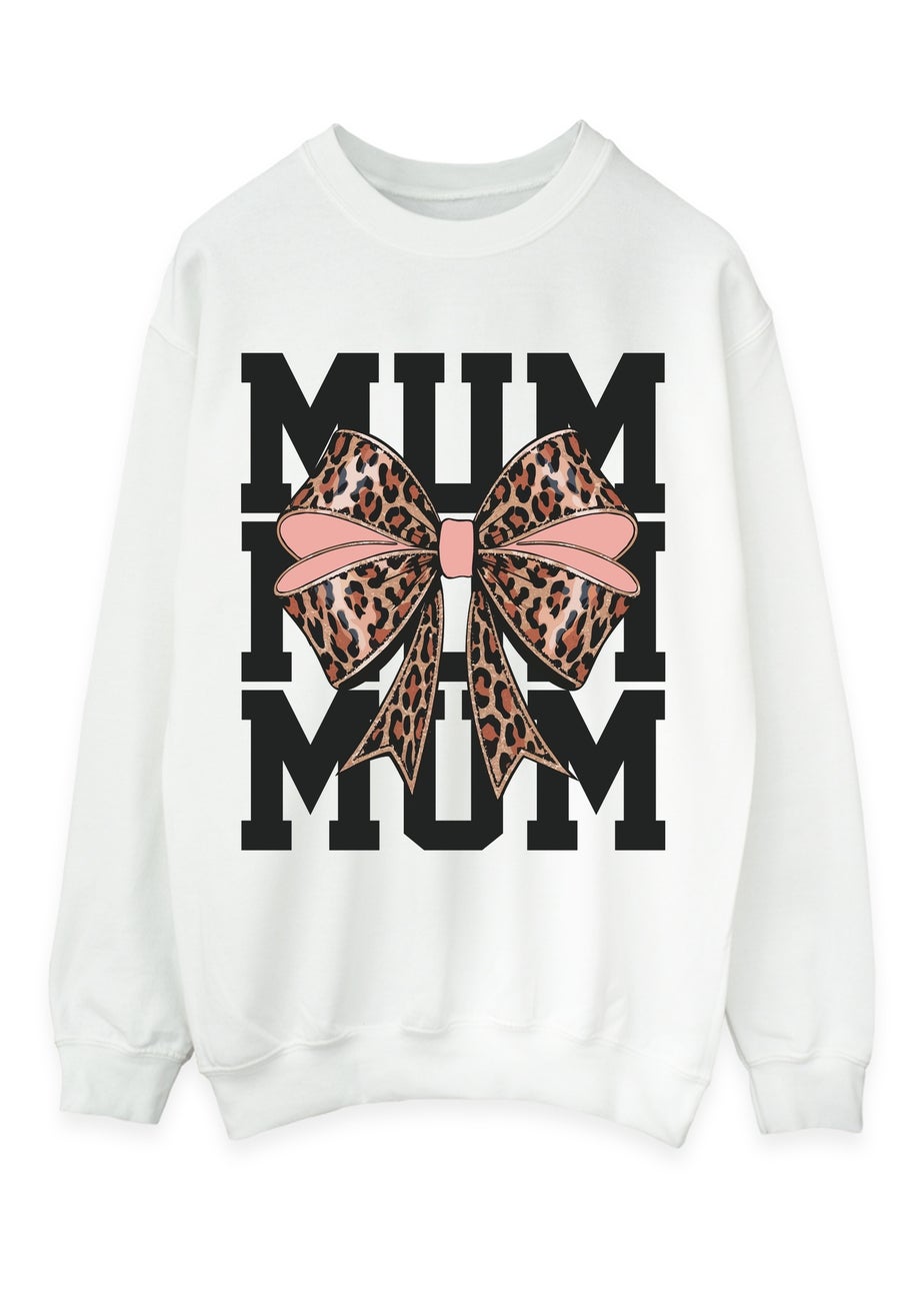 Spiral Galaxy Mother's Day Mum Ribbon White Graphic Sweatshirt