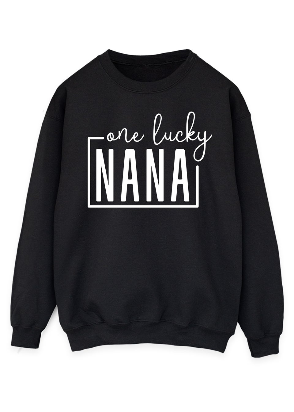 Spiral Galaxy Mother's Day One Lucky Nana Black Graphic Sweatshirt