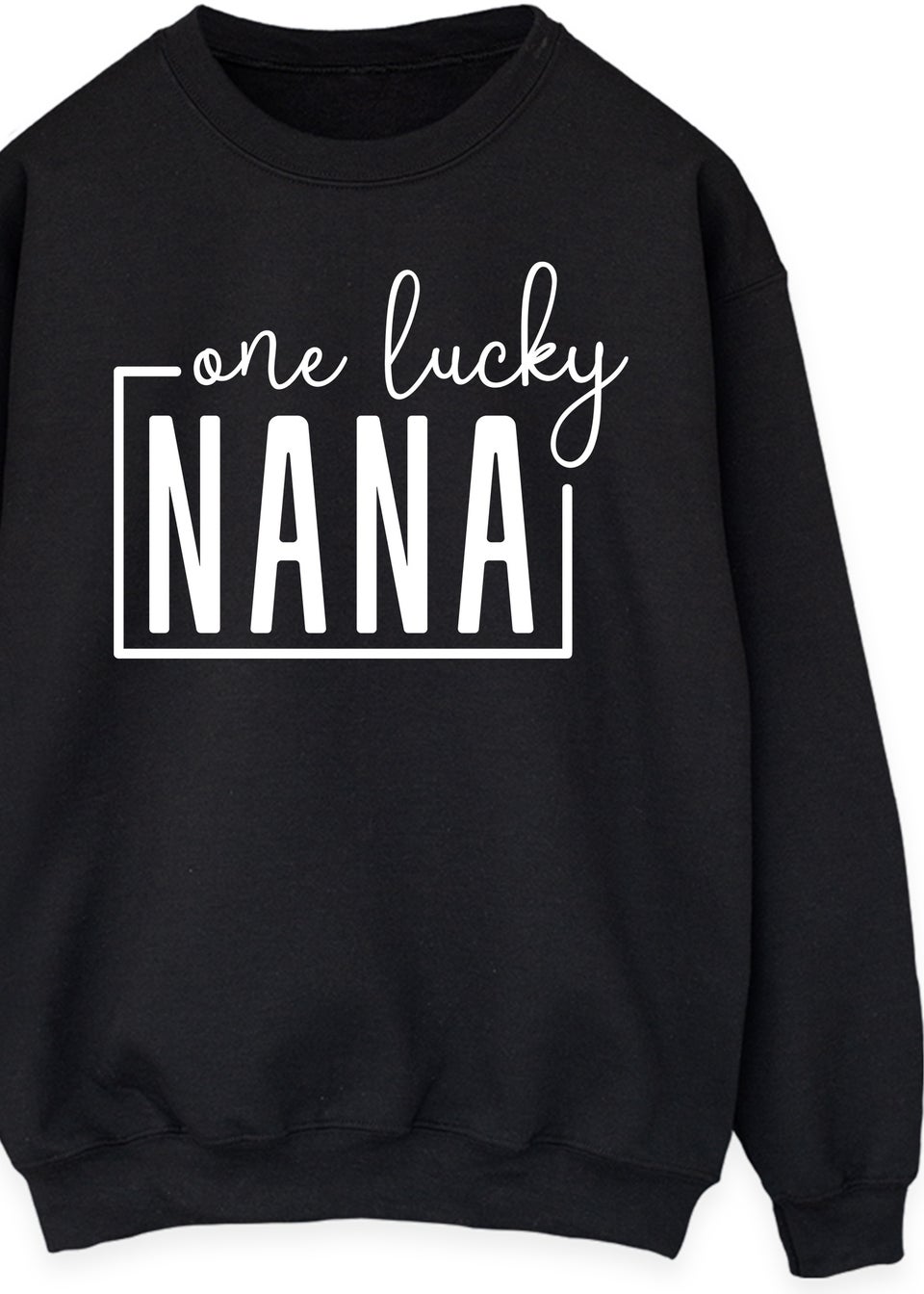 Spiral Galaxy Mother's Day One Lucky Nana Black Graphic Sweatshirt