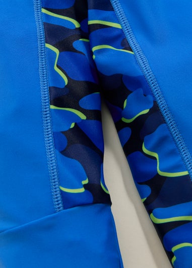 Regatta Sonic Blue Camo Hoku II UPF 30 Rash Vest (3-13 Years)