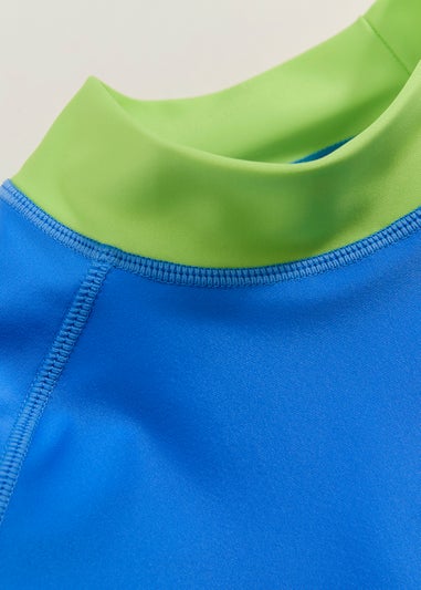 Regatta Sonic Blue Camo Hoku II UPF 30 Rash Vest (3-13 Years)