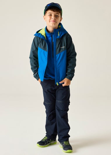 Regatta Olympian Blue Sharp Green Hanleigh Waterproof Jacket With Isotex Technology (3-13 Years)