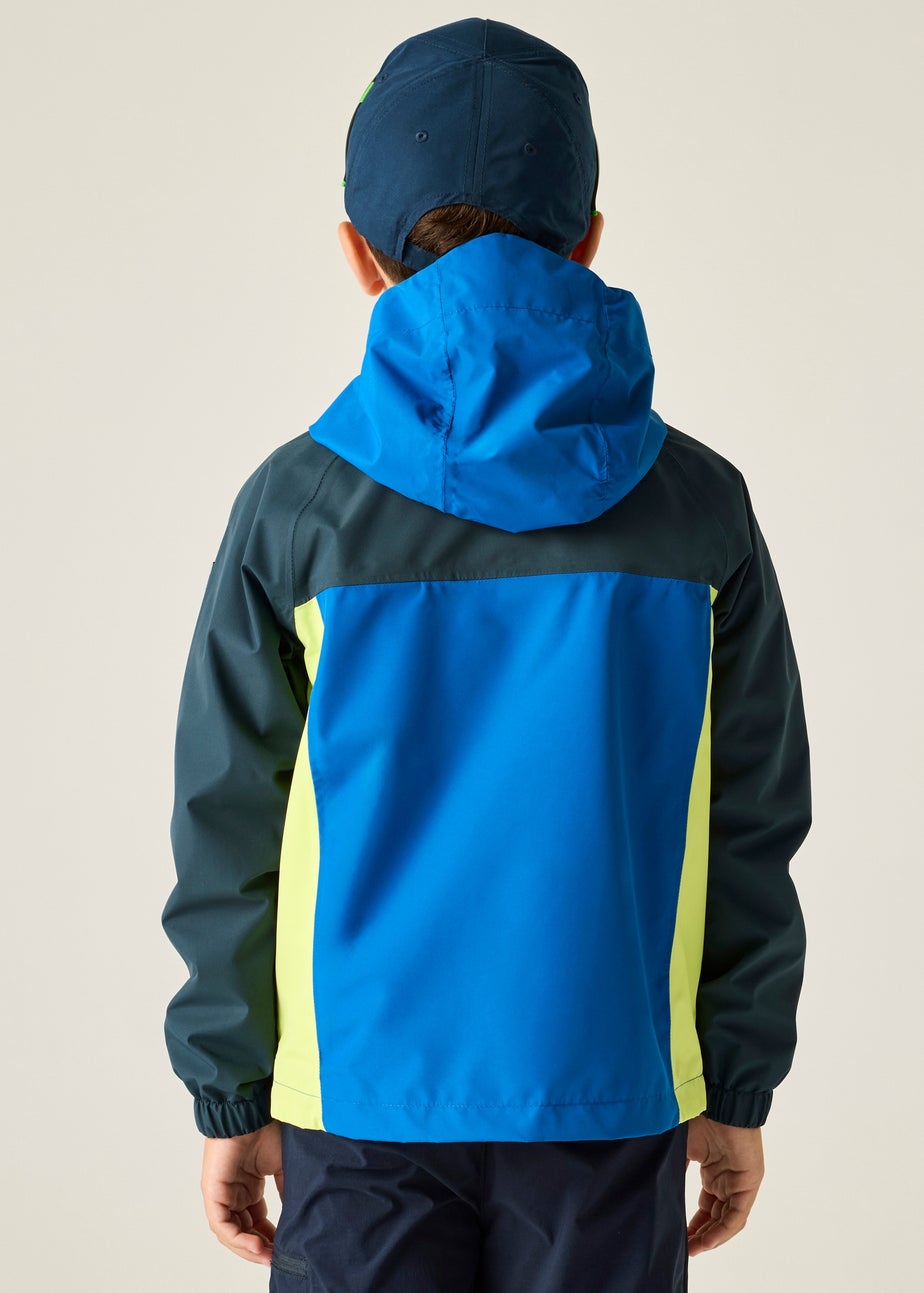 Regatta Olympian Blue Sharp Green Hanleigh Waterproof Jacket With Isotex Technology (3-13 Years)