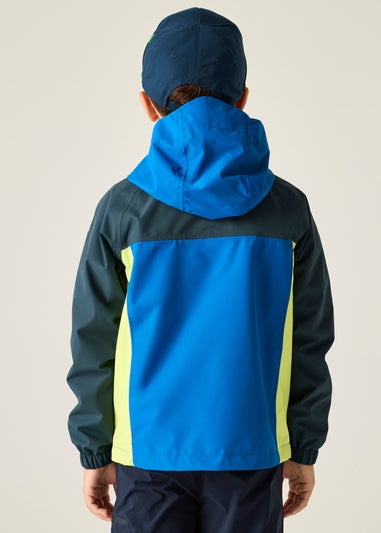 Regatta Olympian Blue Sharp Green Hanleigh Waterproof Jacket With Isotex Technology (3-13 Years)