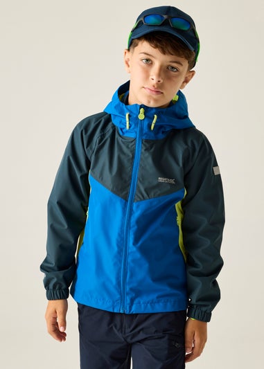 Regatta Olympian Blue Sharp Green Hanleigh Waterproof Jacket With Isotex Technology (3-13 Years)