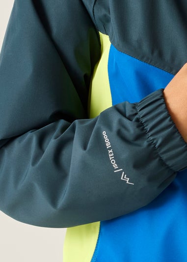 Regatta Olympian Blue Sharp Green Hanleigh Waterproof Jacket With Isotex Technology (3-13 Years)
