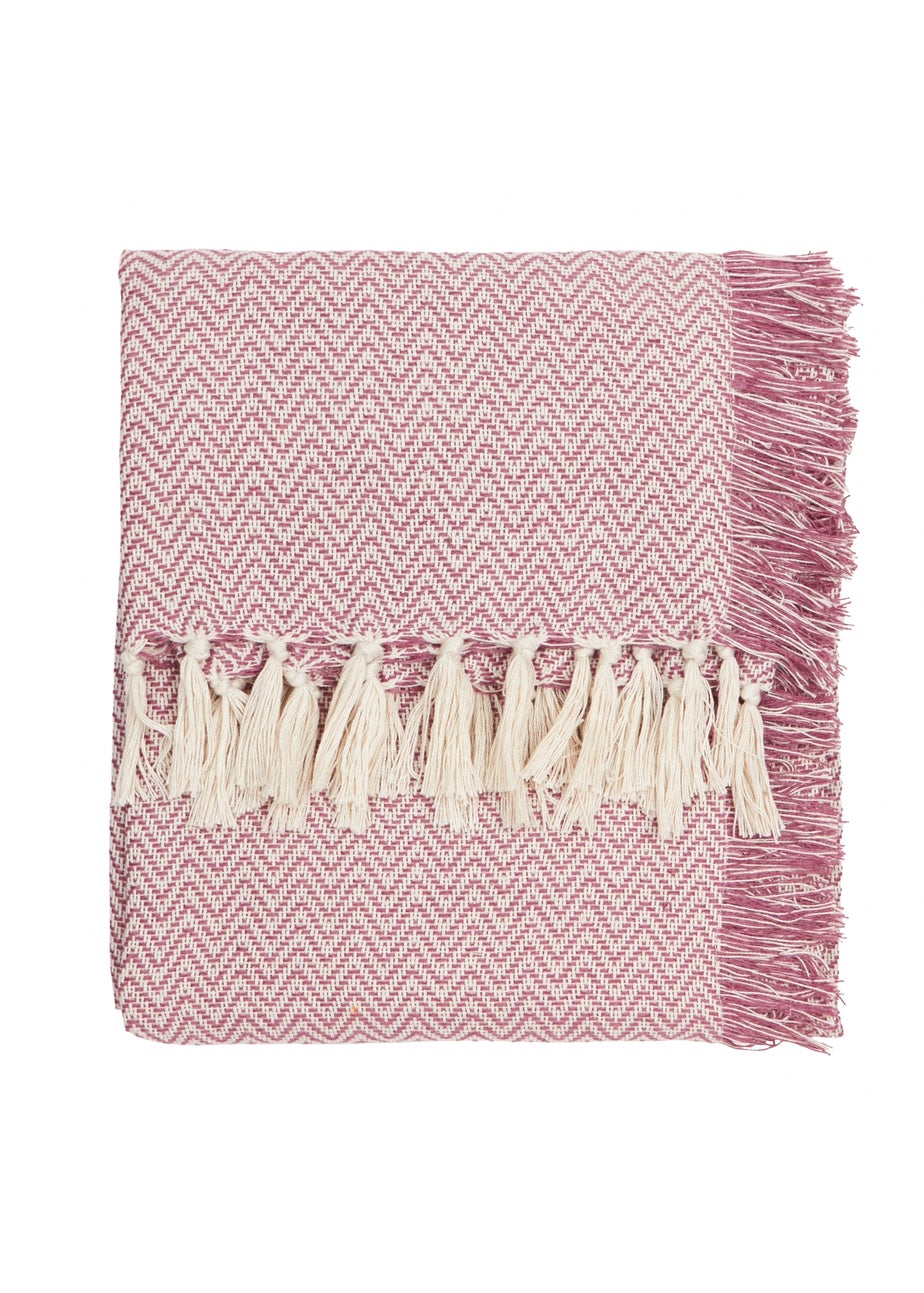 Yard Wisley Heather/Pink Woven Outdoor Throw (130 x 180cm)