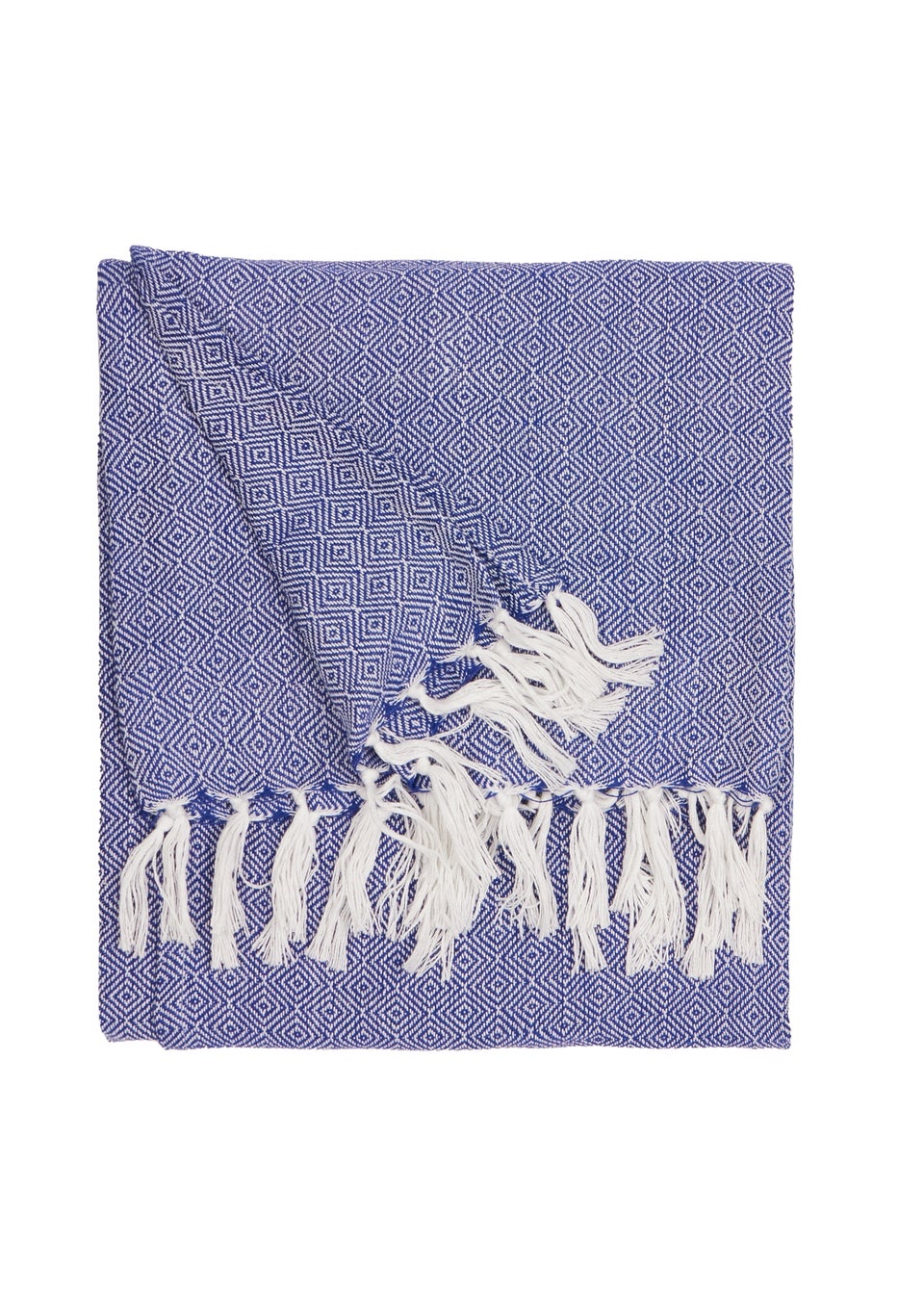 Furn Dessa Cobalt Woven Indoor/Outdoor Throw (130 x 180cm)