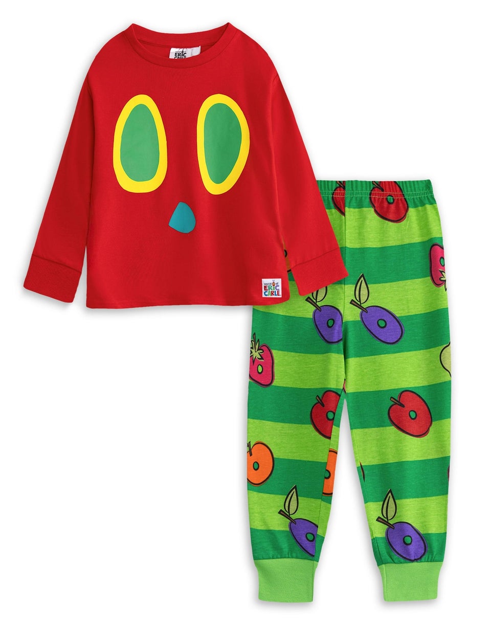 Vanilla Underground The Very Hungry Caterpillar Unisex Kids Red Long Pyjama Set (12 mnths - 6 years)