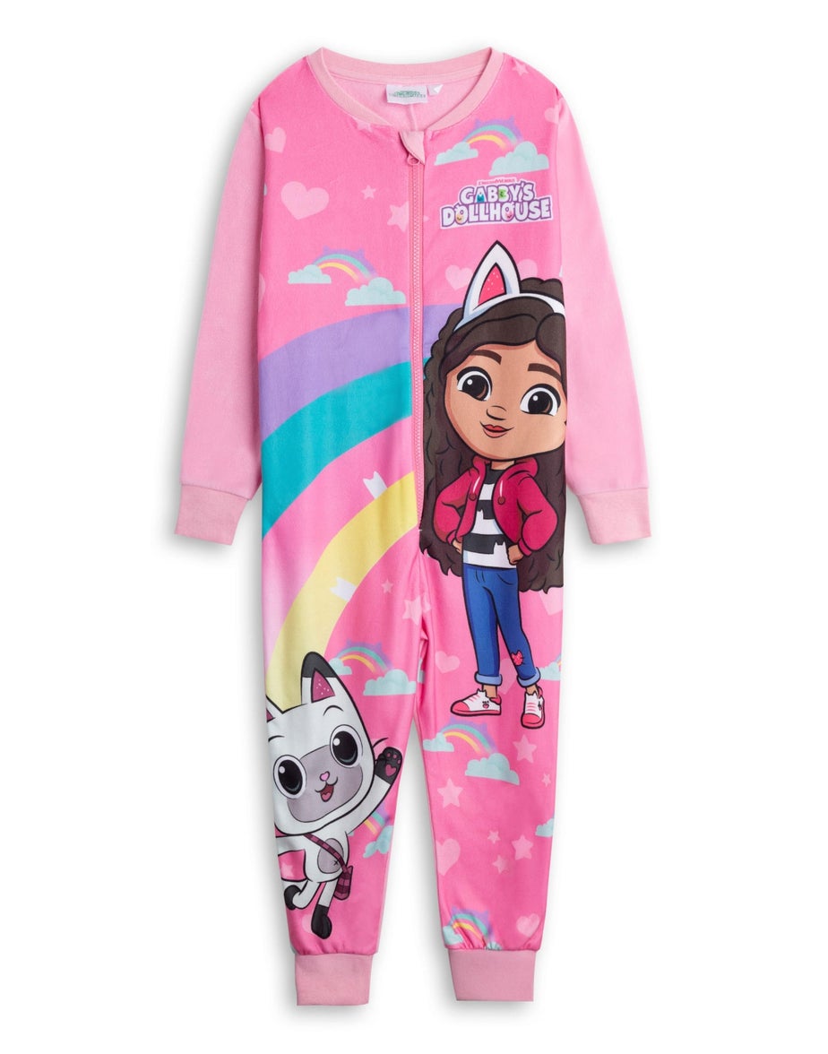 Vanilla Underground Gabby's Dollhouse Girls Pink Onesie (2-7 Years)
