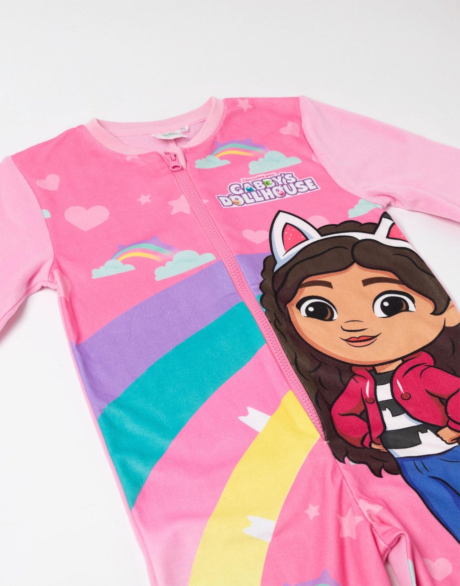Vanilla Underground Gabby's Dollhouse Girls Pink Onesie (2-7 Years)
