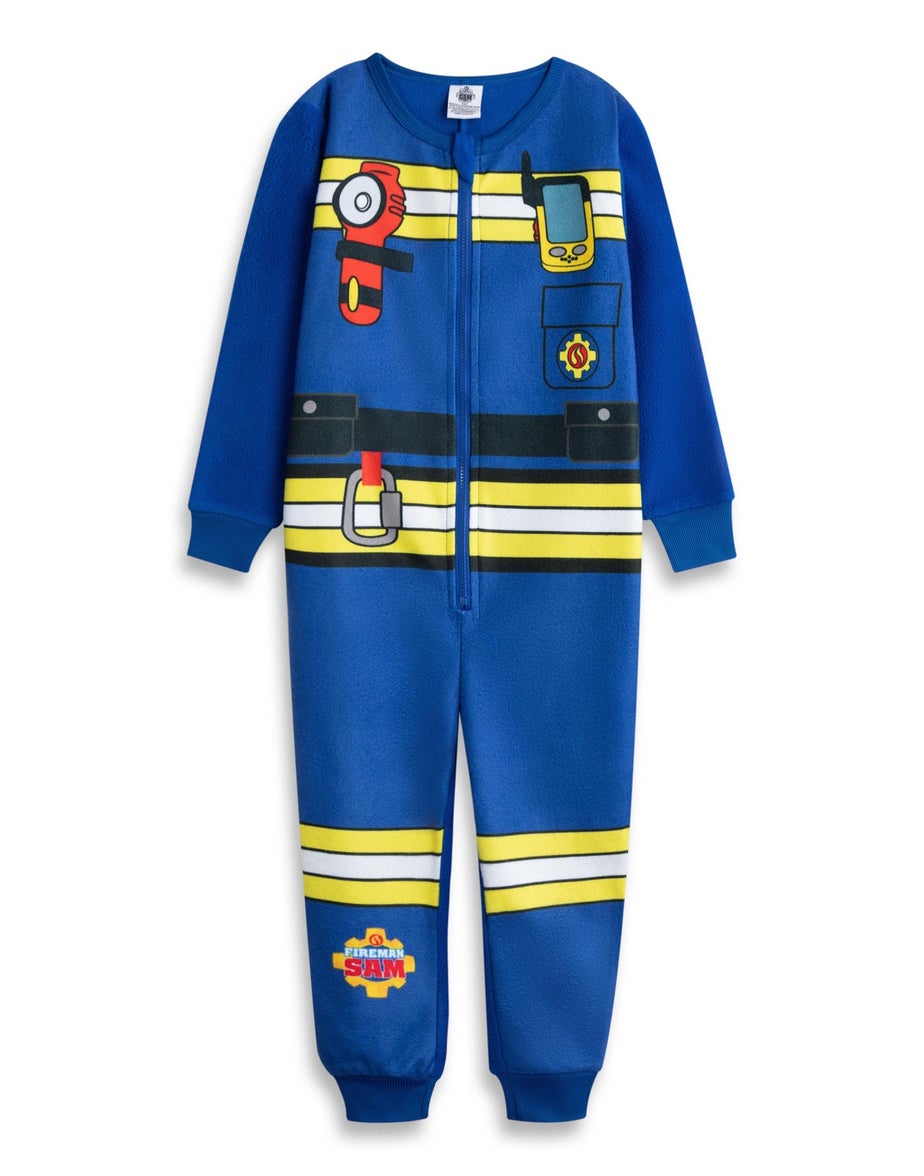 Vanilla Underground Fire Sam Boys Blue Uniform Onesie (18 mnths - 6 Years)