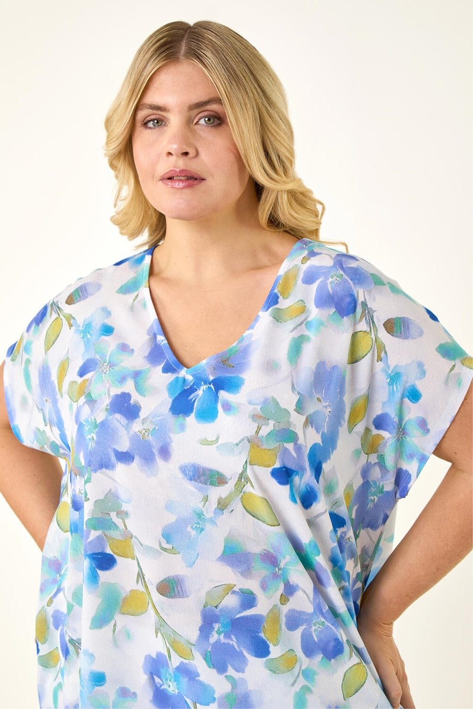 Roman Blue C Digital Floral Tp