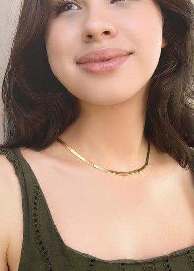 Golden Moments Sterling Silver Gold Plated Triple Herringbone Chain