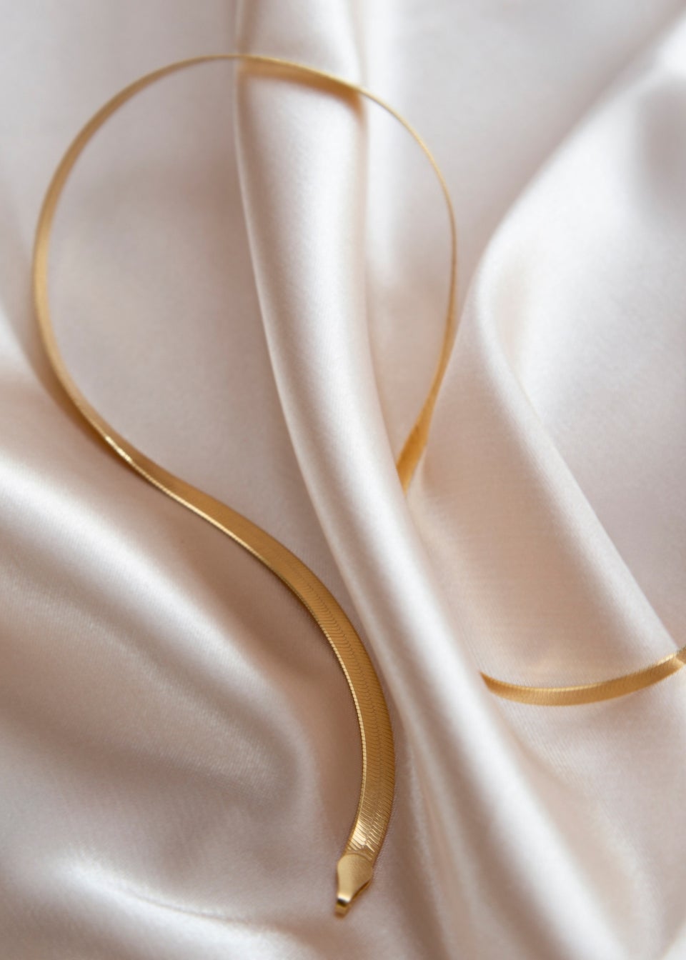 Golden Moments Sterling Silver Gold Plated Triple Herringbone Chain