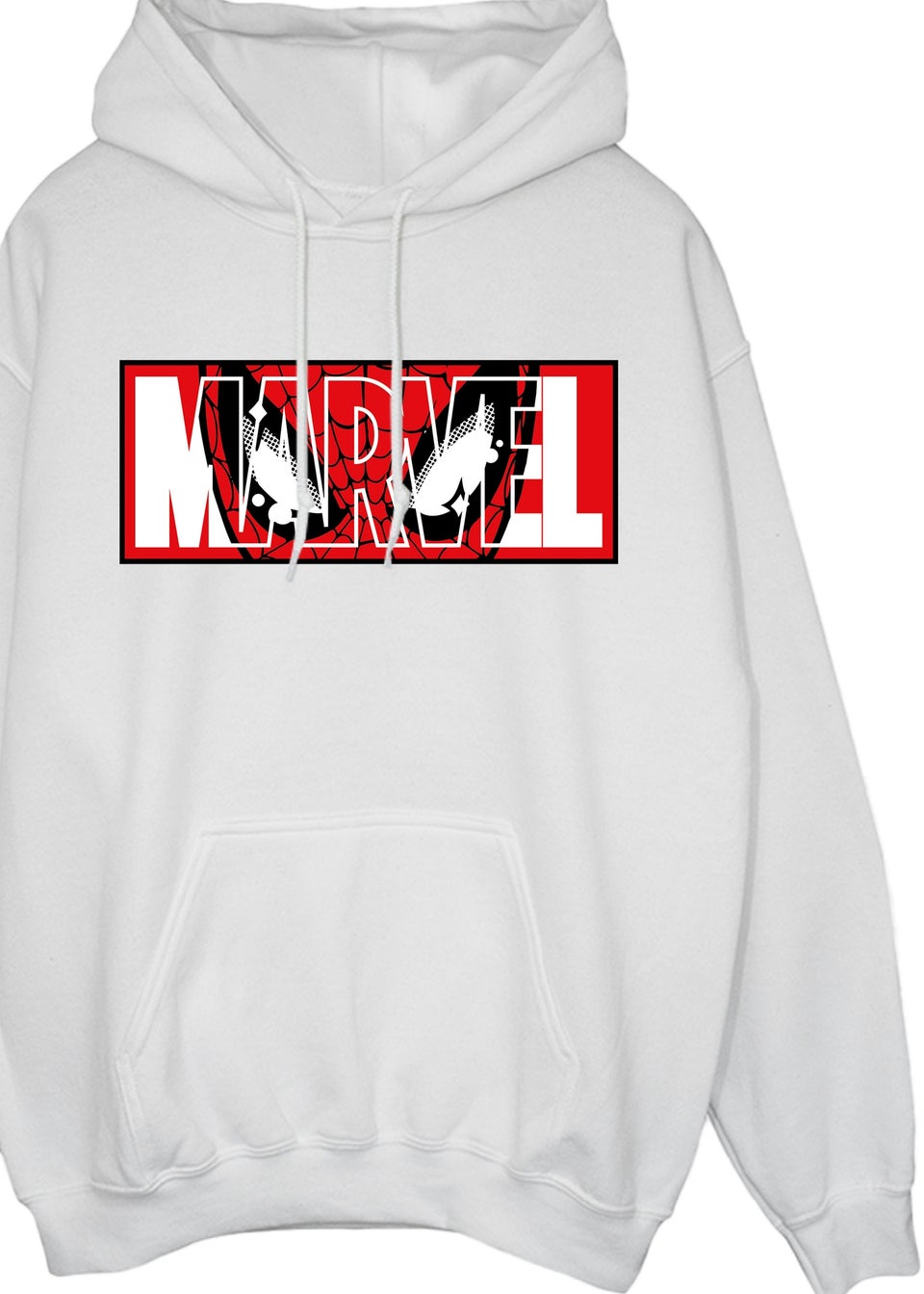 Spiral Galaxy Marvel Spider-Man Marvel Logo White Graphic Hoodie