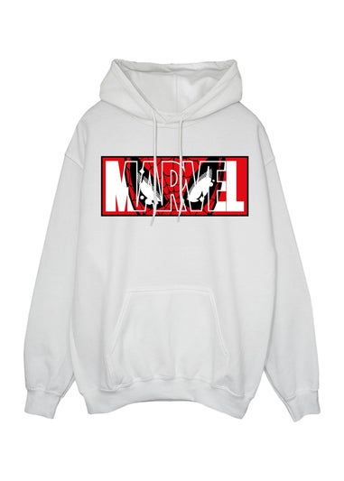 Spiral Galaxy Marvel Spider-Man Marvel Logo White Graphic Hoodie