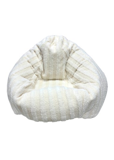 Kaikoo Cream Areya Large Beanbag in textured fabric