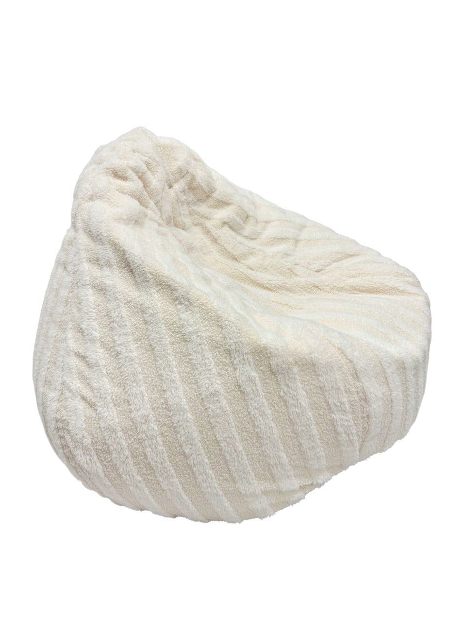 Kaikoo Cream Areya Large Beanbag in textured fabric