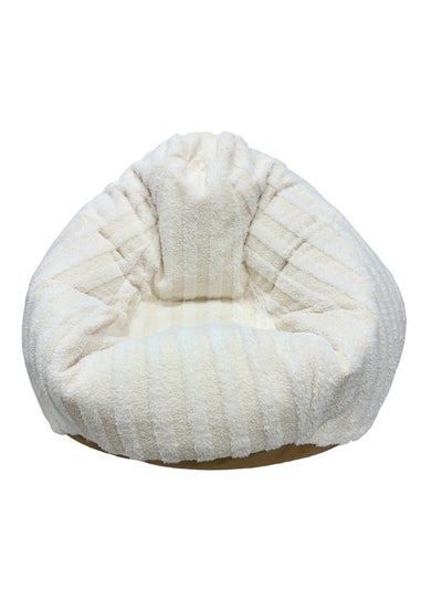 Kaikoo Cream Areya Large Beanbag in textured fabric