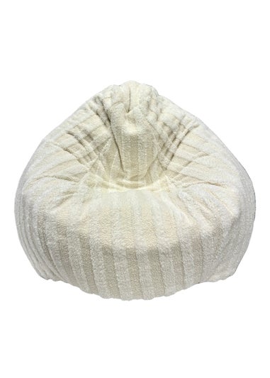 Kaikoo Cream Areya Large Beanbag in textured fabric