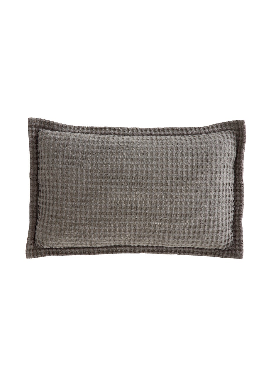 Pineapple Elephant Jaipur Chunky Waffle Cotton 30x50cm Cushion Grey