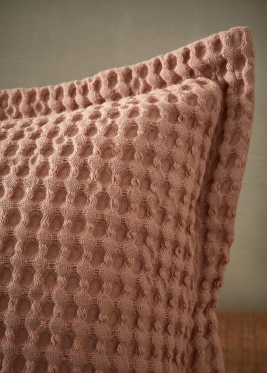 Pineapple Elephant Jaipur Chunky Waffle Cotton 30x50cm Cushion Pink