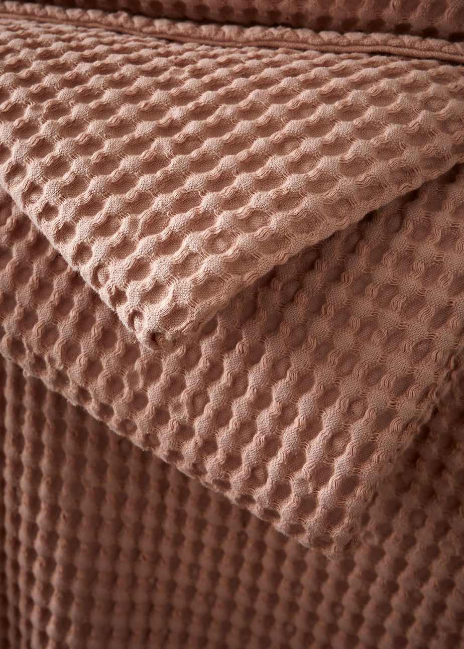 Pineapple Elephant Jaipur Chunky Waffle Cotton 150x200cm Blanket Throw Pink