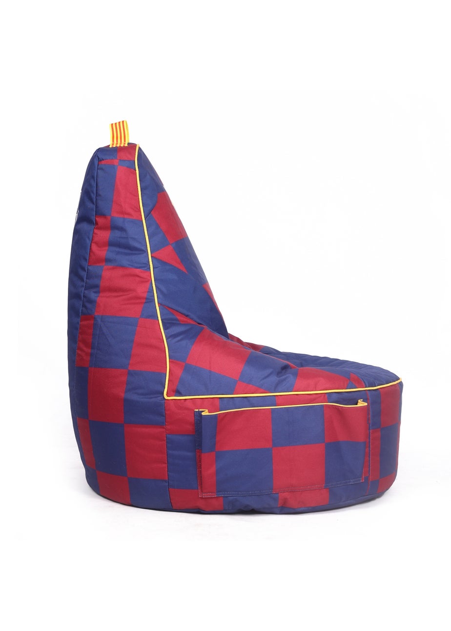 Kaikoo Blue Barca Large Gamer Chair in Iconic Check Print
