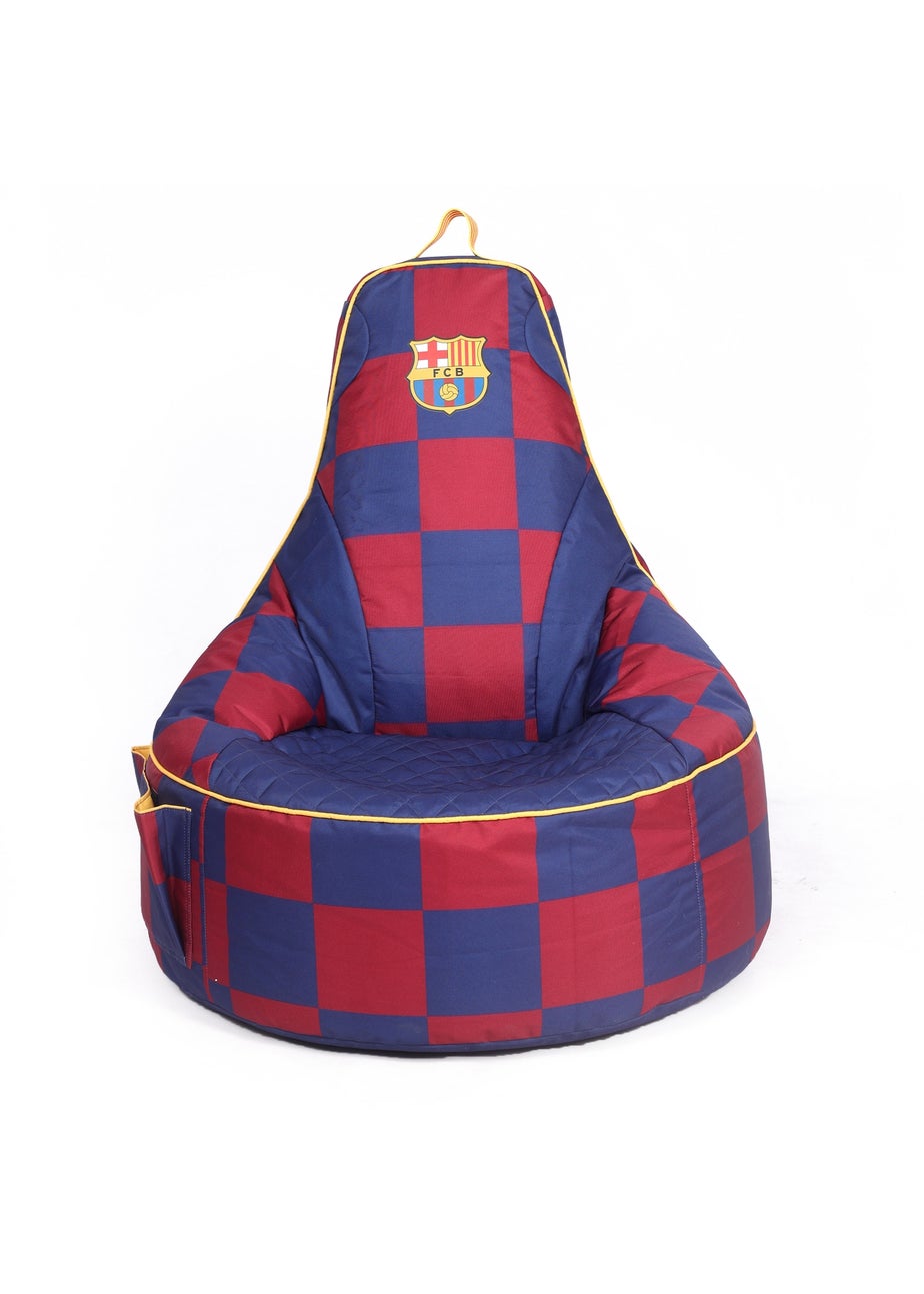 Kaikoo Blue Barca Large Gamer Chair in Iconic Check Print