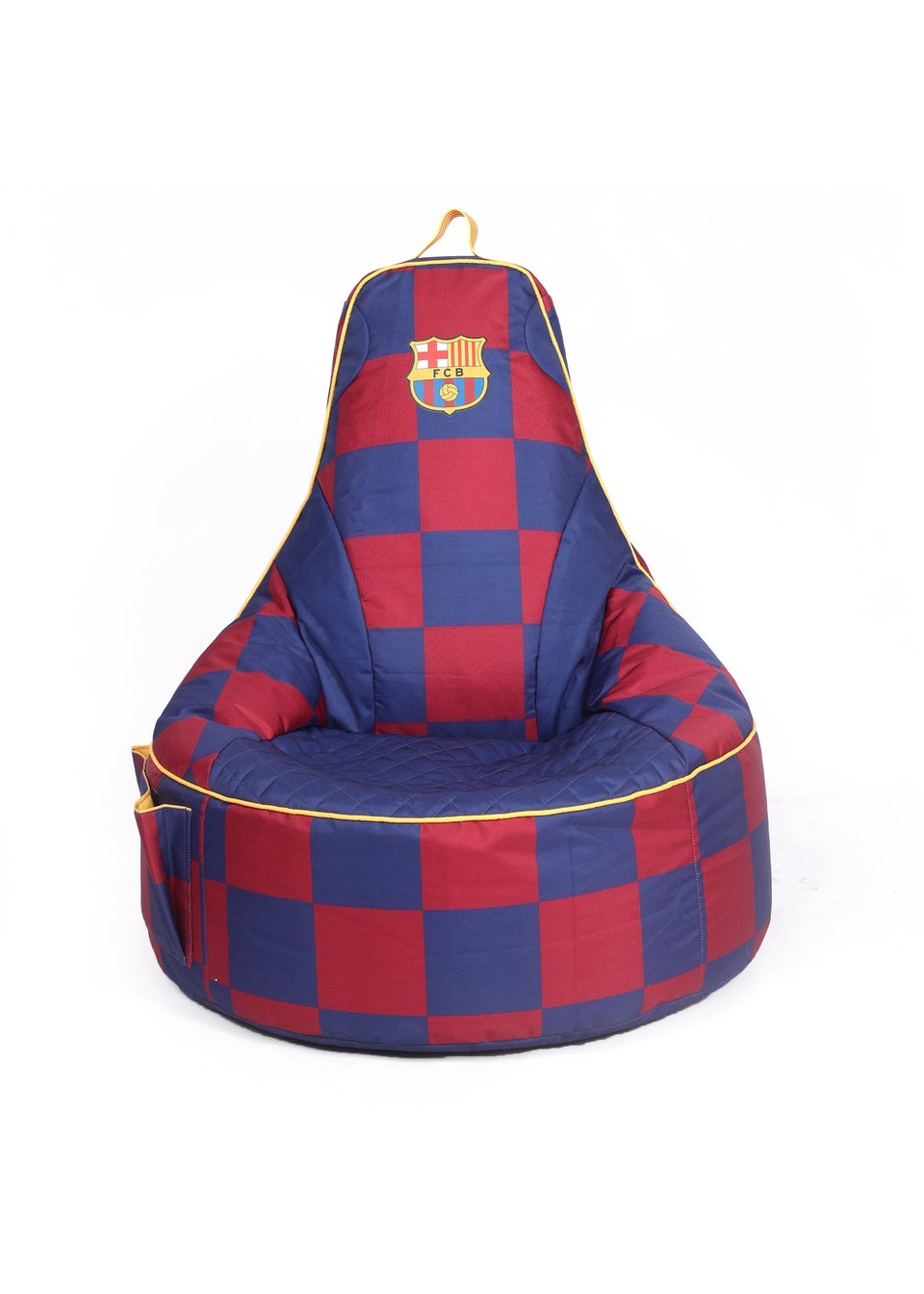 Kaikoo Blue Barca Large Gamer Chair in Iconic Check Print