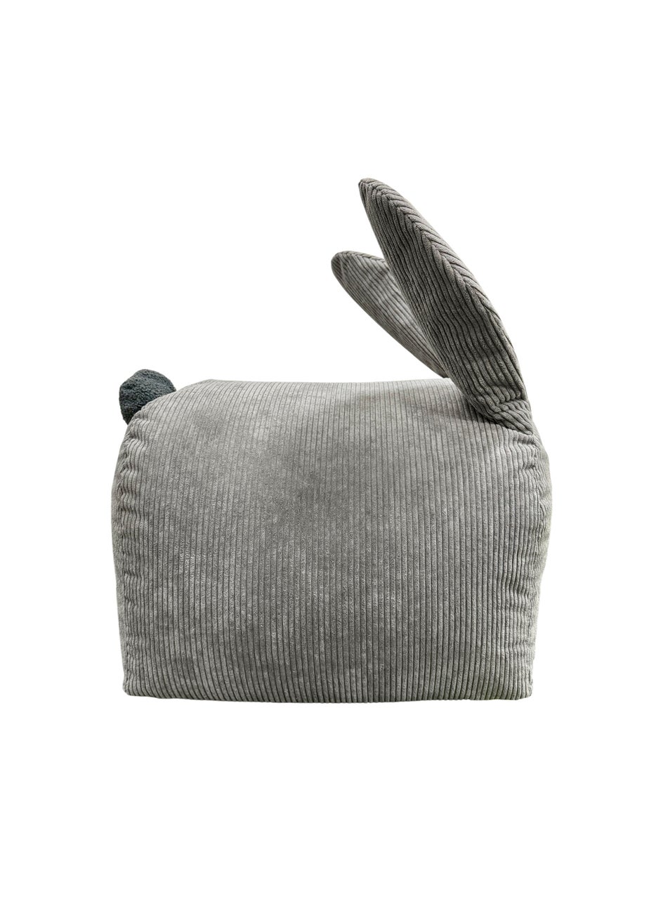 Kaikoo Grey Bunny Seat With Ears in Corduroy