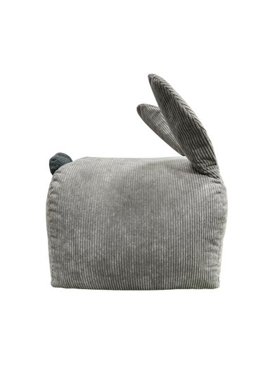Kaikoo Grey Bunny Seat With Ears in Corduroy