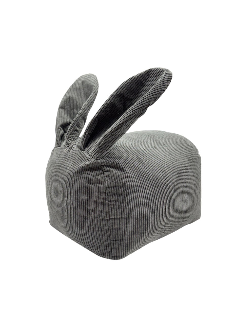 Kaikoo Grey Bunny Seat With Ears in Corduroy