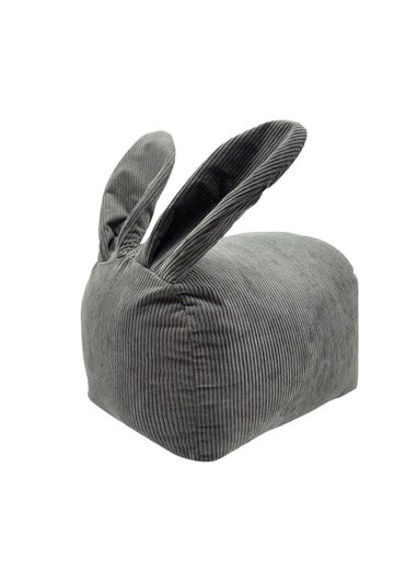 Kaikoo Grey Bunny Seat With Ears in Corduroy