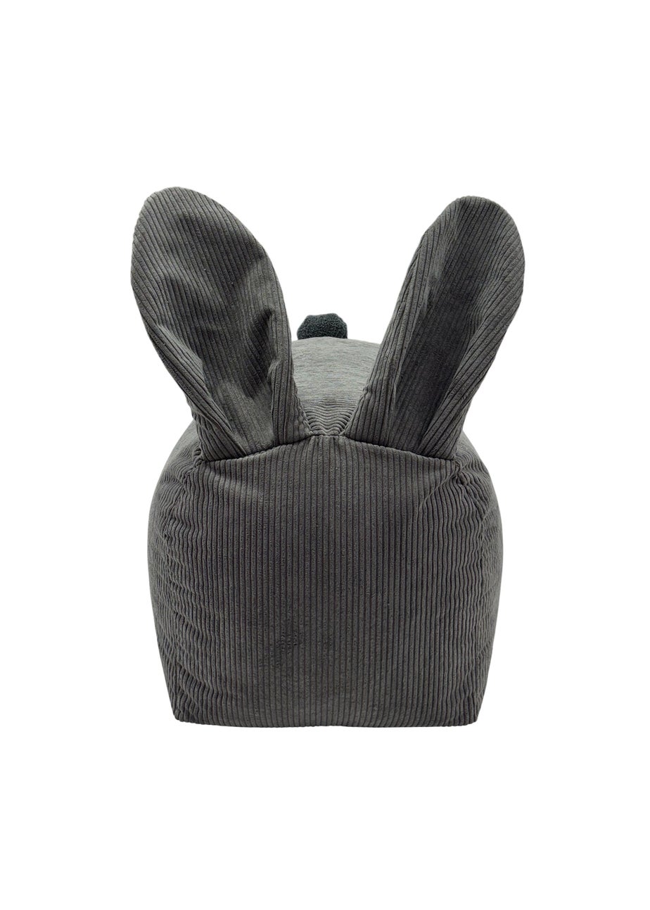 Kaikoo Grey Bunny Seat With Ears in Corduroy