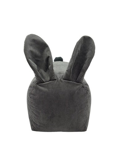 Kaikoo Grey Bunny Seat With Ears in Corduroy