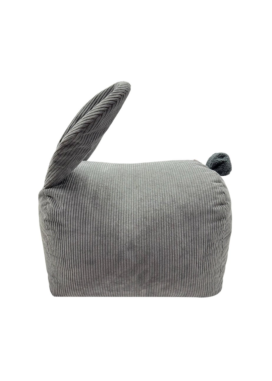 Kaikoo Grey Bunny Seat With Ears in Corduroy