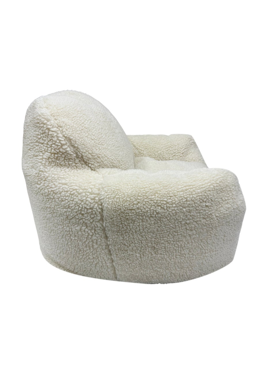 Kaikoo Cream Sherpa Fur Chair