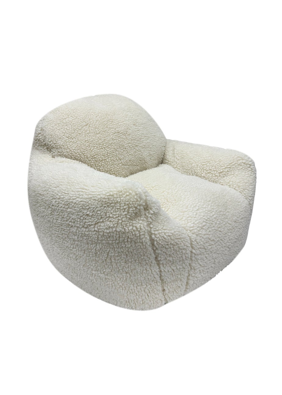Kaikoo Cream Sherpa Fur Chair