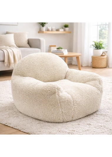 Kaikoo Cream Sherpa Fur Chair