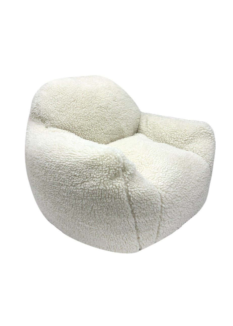 Kaikoo Cream Sherpa Fur Chair