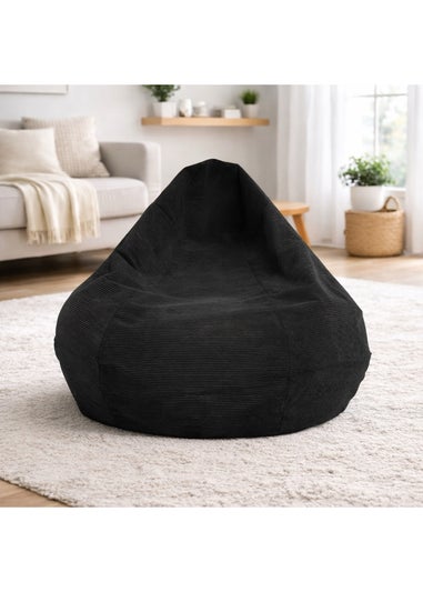 Kaikoo Grey Areya Large Corduroy Beanbag