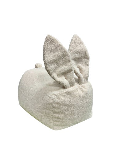 Kaikoo Cream Bunny Seat With Ears in Boucle