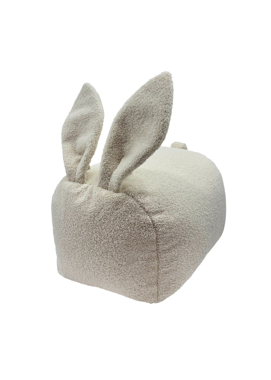 Kaikoo Cream Bunny Seat With Ears in Boucle