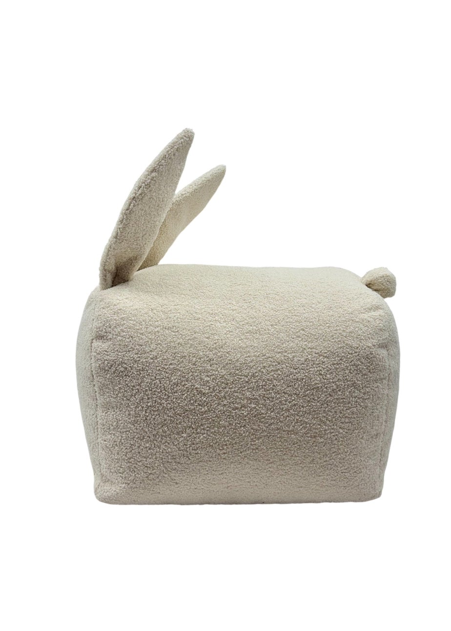 Kaikoo Cream Bunny Seat With Ears in Boucle
