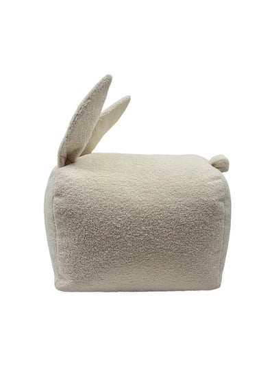 Kaikoo Cream Bunny Seat With Ears in Boucle