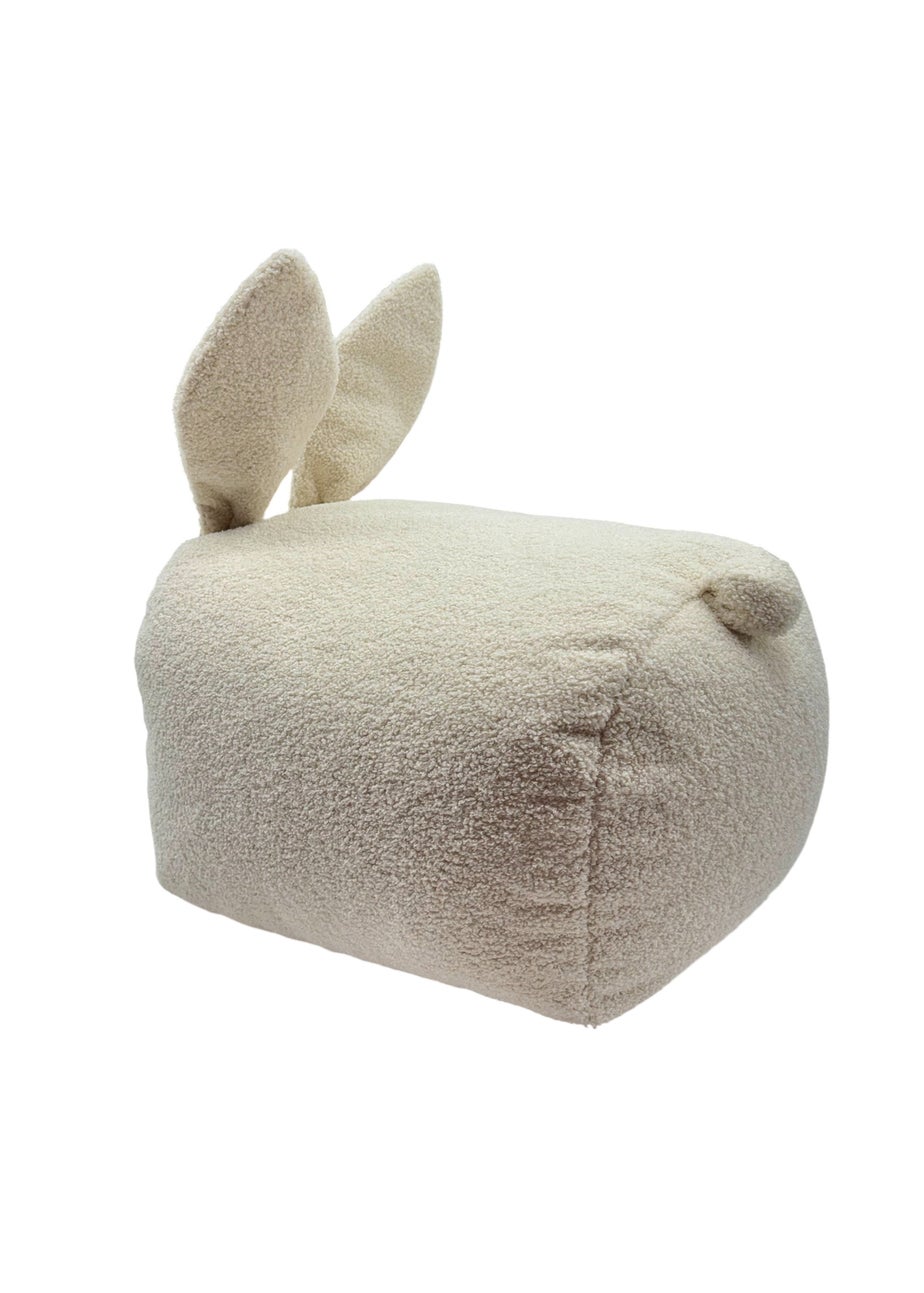 Kaikoo Cream Bunny Seat With Ears in Boucle