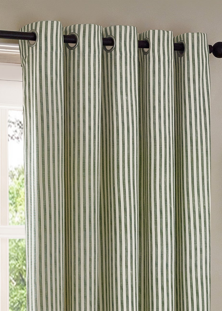 Yard Hebden 100% Cotton Blackout Forest Eyelet Curtain Pair