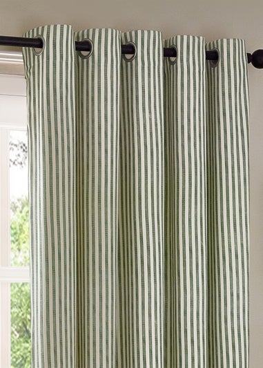 Yard Hebden 100% Cotton Blackout Forest Eyelet Curtain Pair